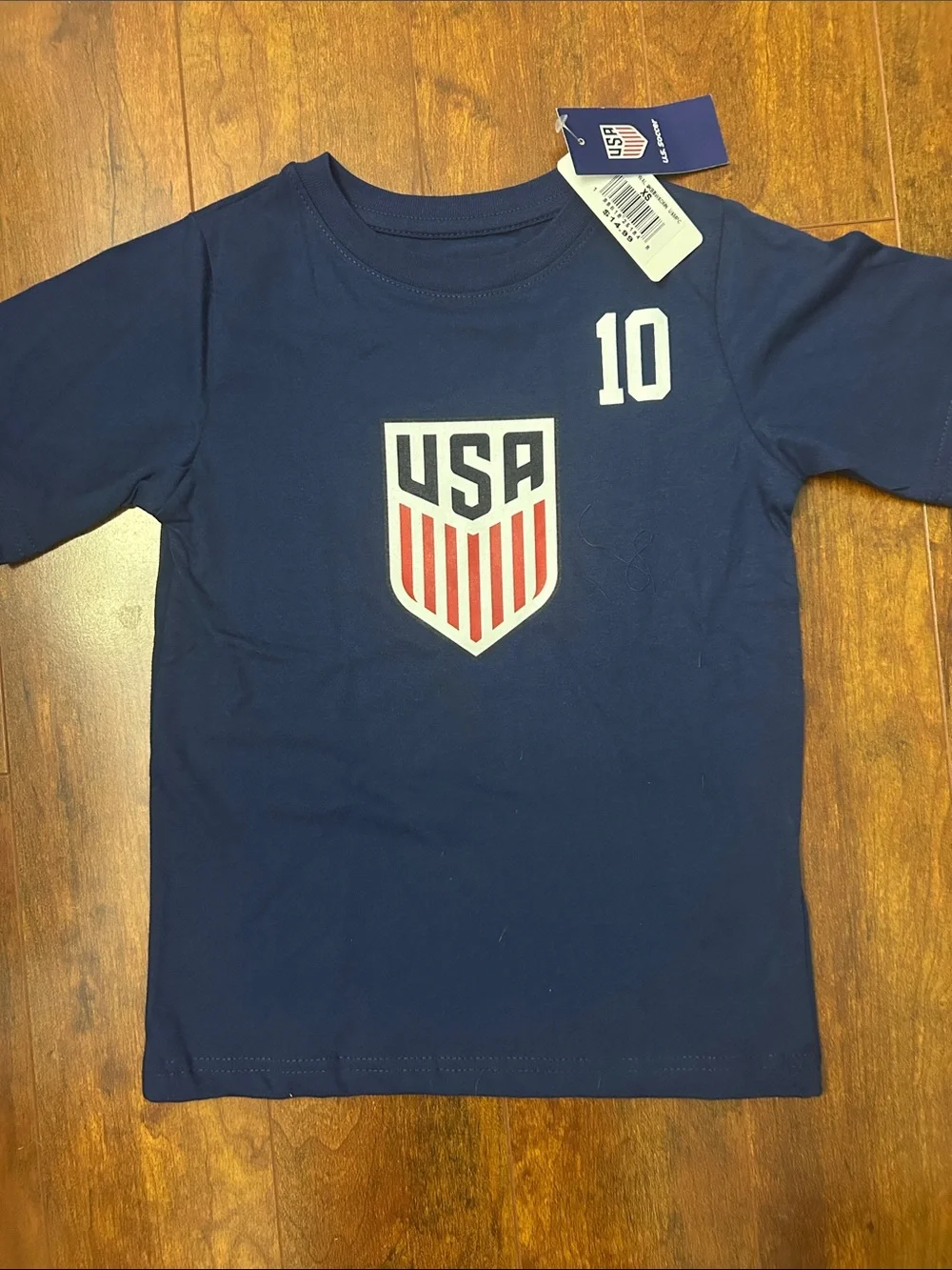 USA Shield Navy Kids Short Sleeve Tee - 10 Graphic